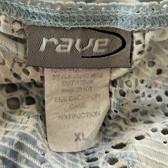 Women Vintage 1990s Milkmaid Short Sleeve Top Blue Fairy Streetwear Size Large - Picture 5 of 7